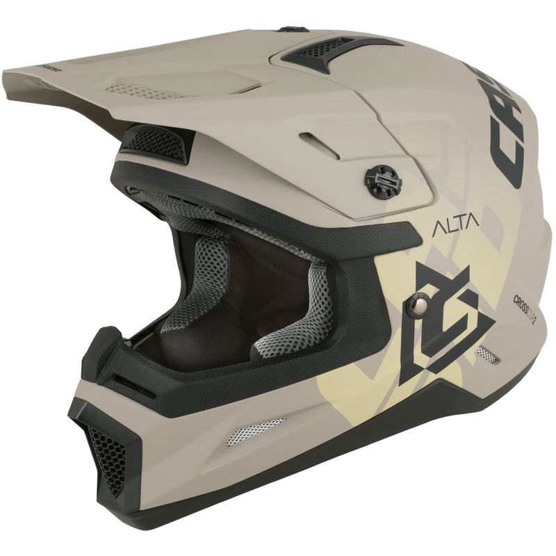 Casque de motocross enfant Cassida Cross Cup 2 Alta Junior gris sable mat
