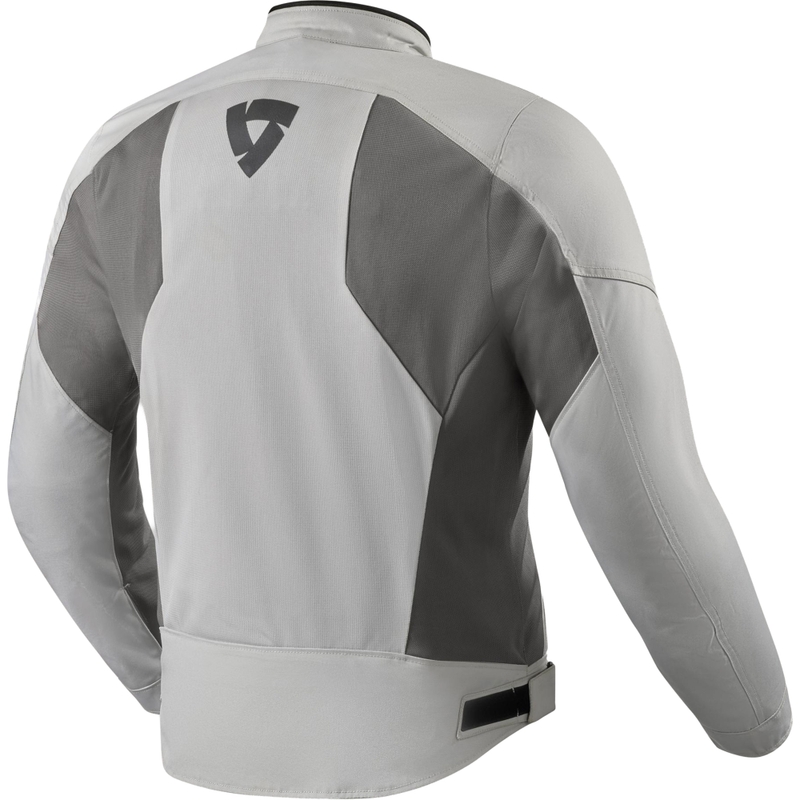 Blouson de moto Revit Torque 3 H2O gris clair-rouge