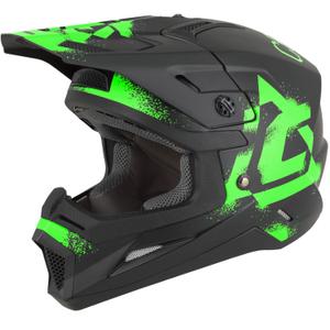 Casque de motocross enfant Cassida Cross Cup 2 Crew Junior noir mat-vert fluo