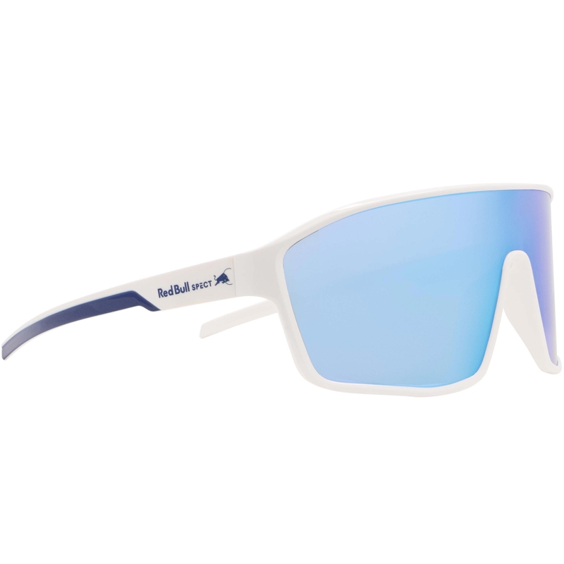 Lunettes de soleil Red Bull Spect Daft blanches à verres bleus