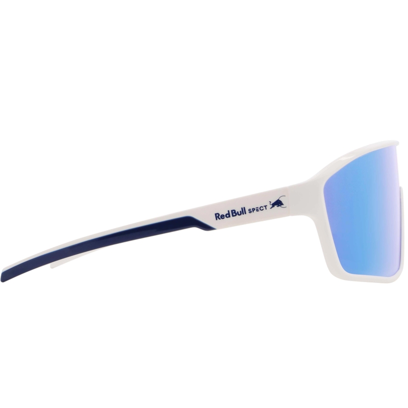 Lunettes de soleil Red Bull Spect Daft blanches à verres bleus