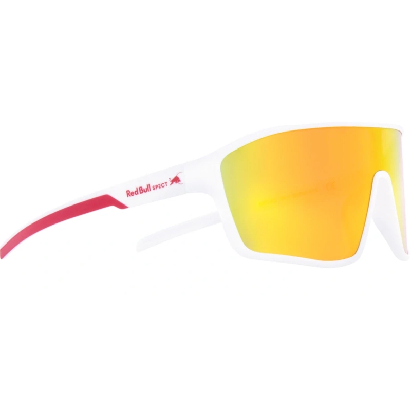 Lunettes de soleil Red Bull Spect Daft blanches avec verres rouge-orange