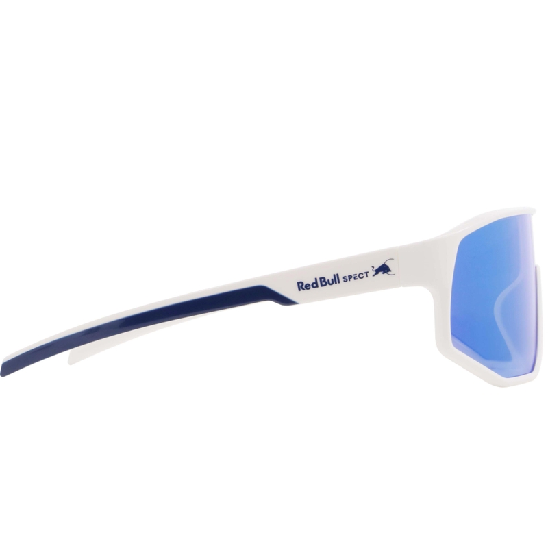 Lunettes de soleil Red Bull Spect Dash blanches à verres bleus