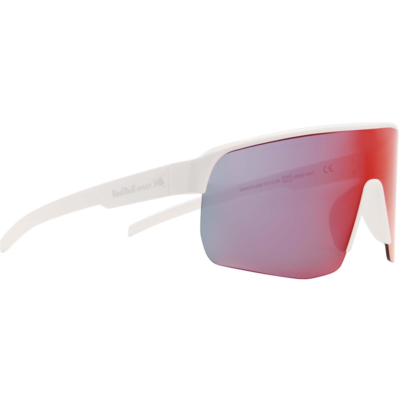 Lunettes de soleil Red Bull Spect Dakota blanches avec verres bleu-rouge