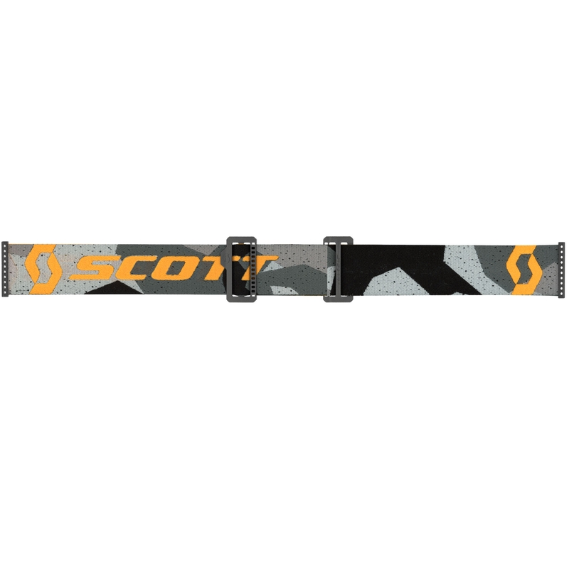 Lunettes de motocross SCOTT Fury CH camouflage gris-jaune avec verres en plexiglas argenté miroir