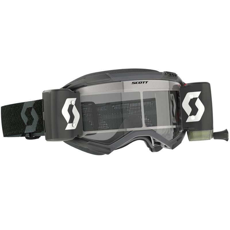 Lunettes de motocross SCOTT Fury WFS noires avec verres en plexiglas transparents