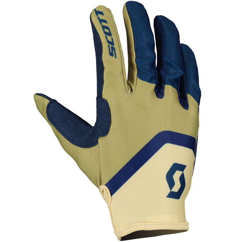 Gants de motocross SCOTT 350 TRACK EVO beige-bleu