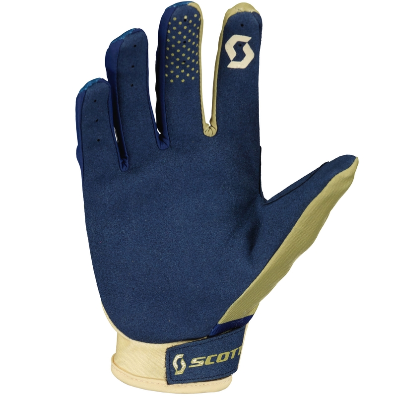 Gants de motocross SCOTT 350 TRACK EVO beige-bleu