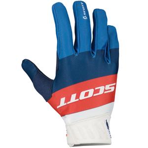 Gants de motocross SCOTT 450 ANGLED bleu-rouge