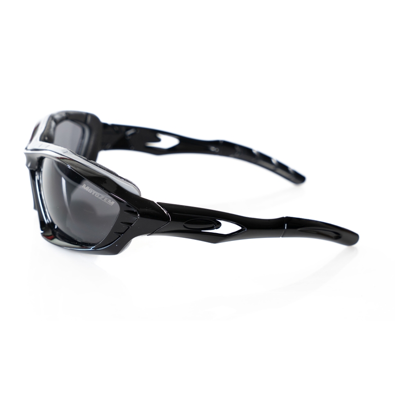 Lunettes de soleil pour casques ouverts MotoZem Drift noires