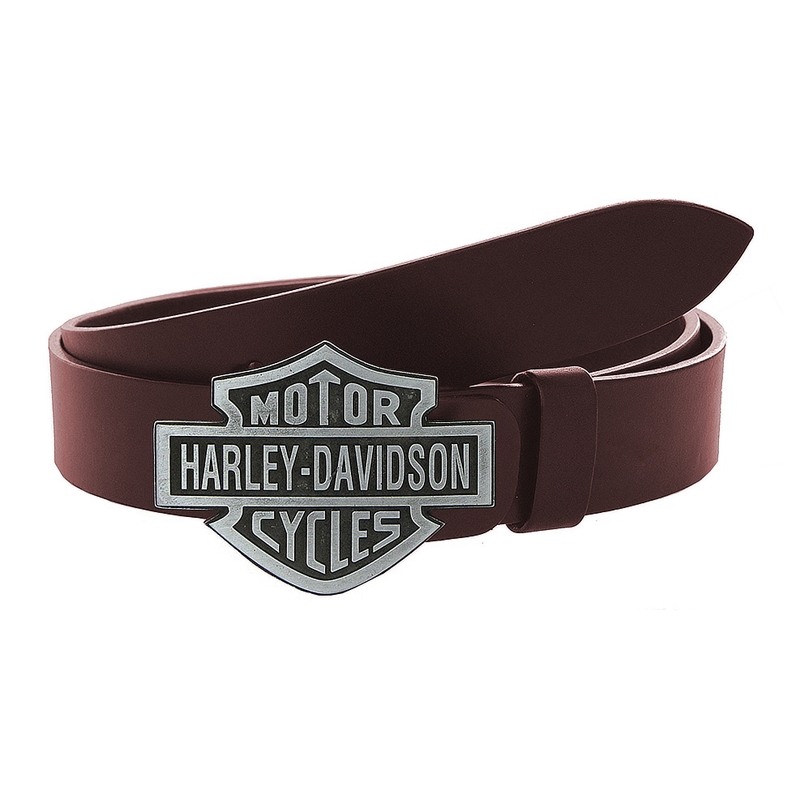 Ceinture moto en cuir avec boucle marron Harley-Davidson