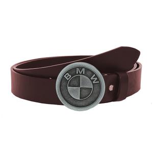 Ceinture moto en cuir avec boucle BMW marron