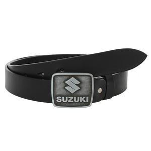 Ceinture moto en cuir avec boucle Suzuki