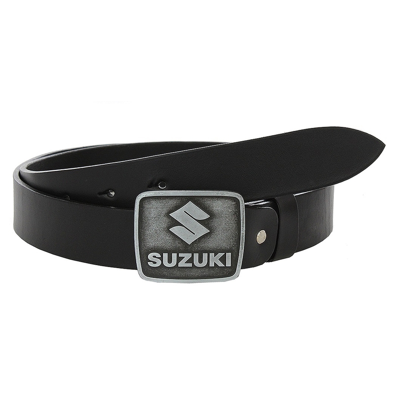 Ceinture moto en cuir avec boucle Suzuki