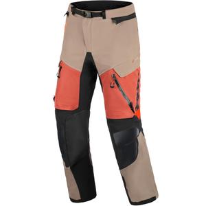 Pantalon de moto Alpinestars Halo PRO Drystar XF marron clair-orange foncé-noir