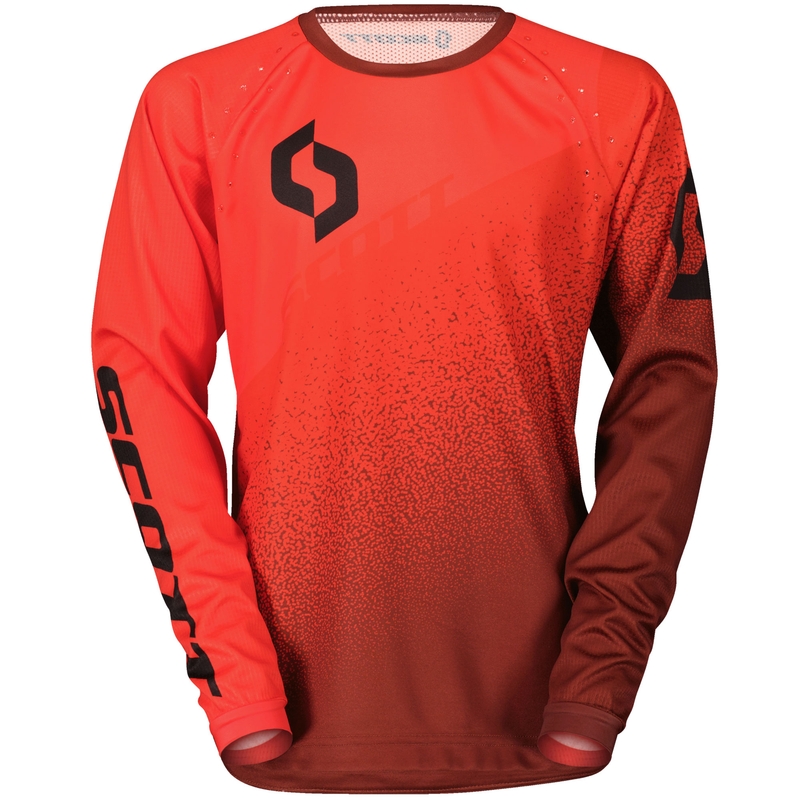 Maillot de motocross SCOTT 350 DIRT EVO rouge et noir