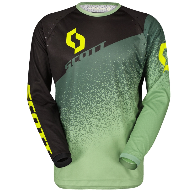 Maillot de motocross SCOTT 350 DIRT EVO noir et vert