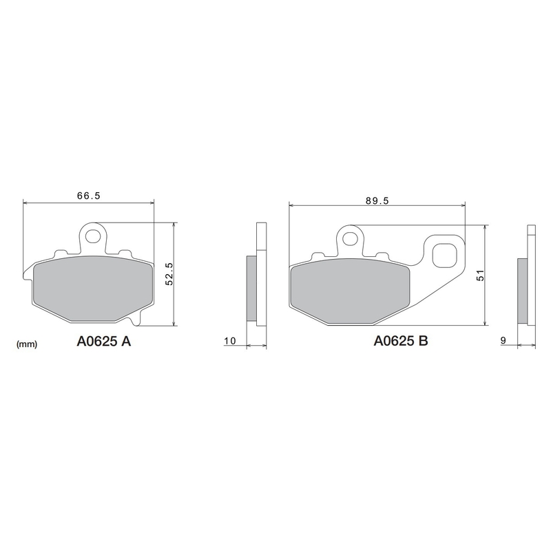 Plaquettes de frein NISSIN composé semi-métallique M501-407 2 pièces.