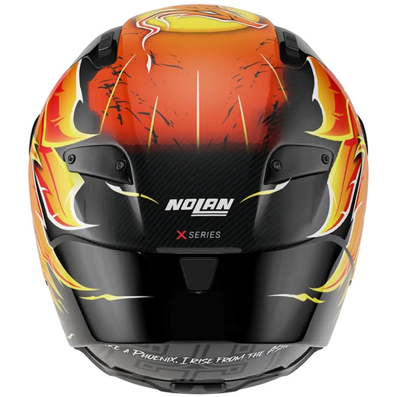 Casque intégral de moto Nolan X-804 RS Ultra Carbon Replica Iannone 368 noir-rouge-orange-jaune