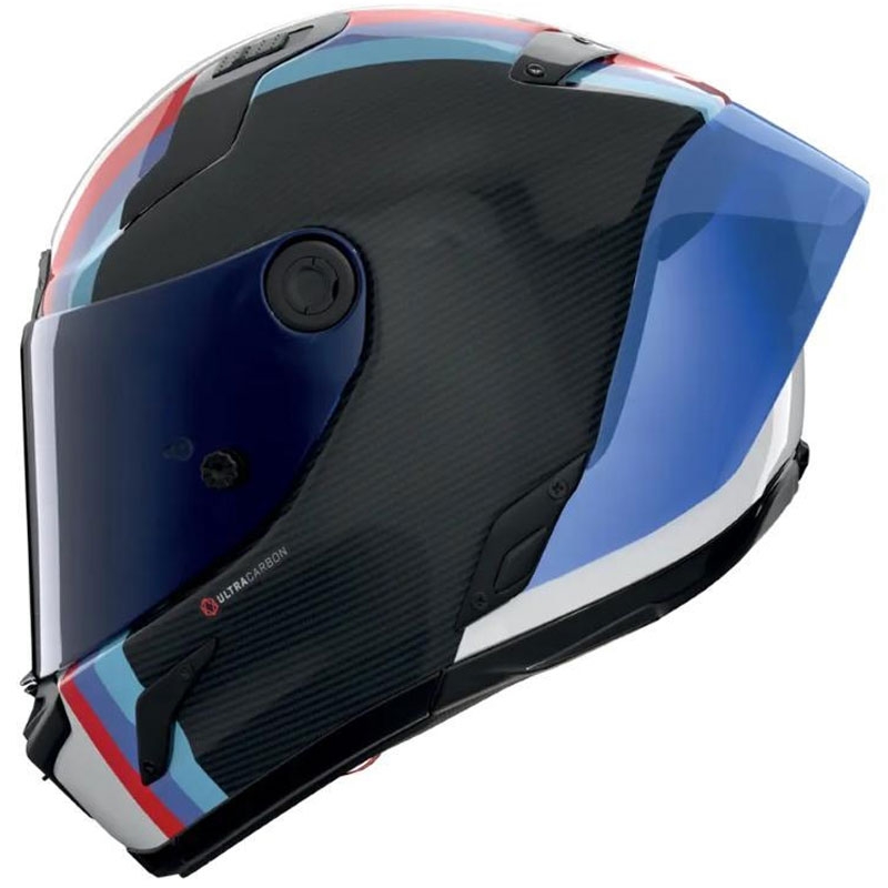 Casque intégral de moto Nolan X-804 RS Ultra Carbon Gemini 365 gris-blanc-bleu-rouge brillant