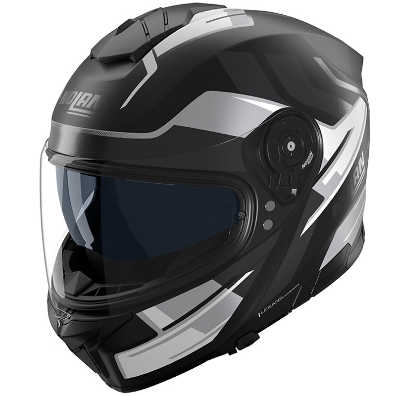 Casque intégral de moto Nolan N80-8 Trittico 359 noir mat-blanc-anthracite