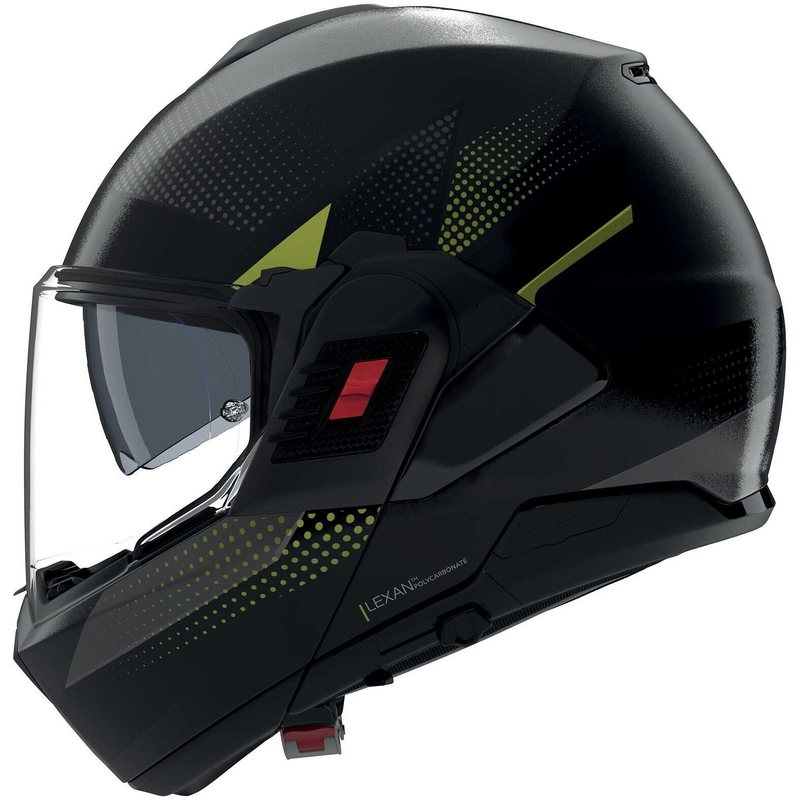 Casque de moto modulable Nolan N120-1 Ciclone gris-noir-vert mat