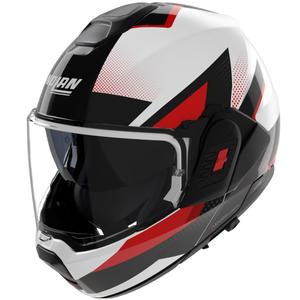 Casque de moto modulable Nolan N120-1 Ciclone 363 blanc-noir-rouge