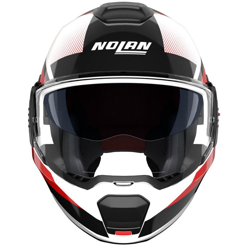 Casque de moto modulable Nolan N120-1 Ciclone 363 blanc-noir-rouge