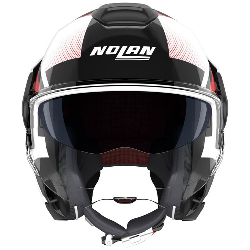 Casque de moto modulable Nolan N120-1 Ciclone 363 blanc-noir-rouge