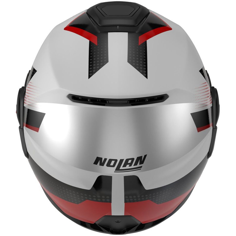 Casque de moto modulable Nolan N120-1 Ciclone 363 blanc-noir-rouge