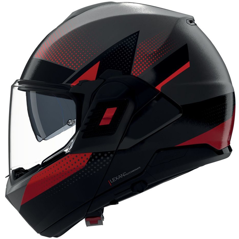 Casque de moto modulable Nolan N120-1 Ciclone 364 gris-noir-rouge