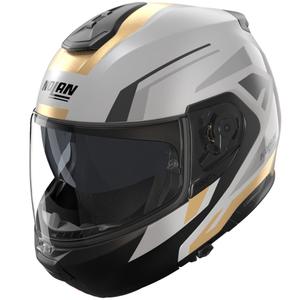 Casque de moto modulable Nolan N100-6 Cinetico N-COM 360 gris mat-noir-anthracite-or