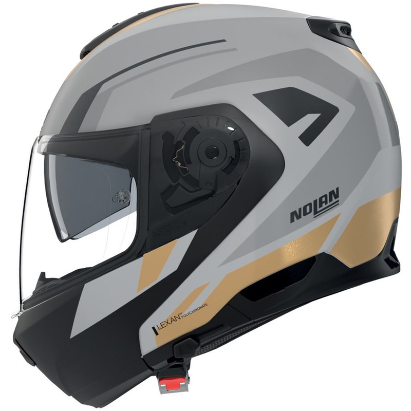 Casque de moto modulable Nolan N100-6 Cinetico N-COM 360 gris mat-noir-anthracite-or