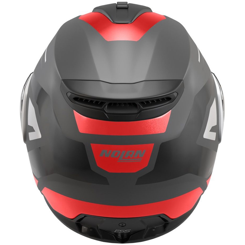 Casque de moto modulable Nolan N100-6 Cinetico N-COM 361 gris mat-blanc-rouge