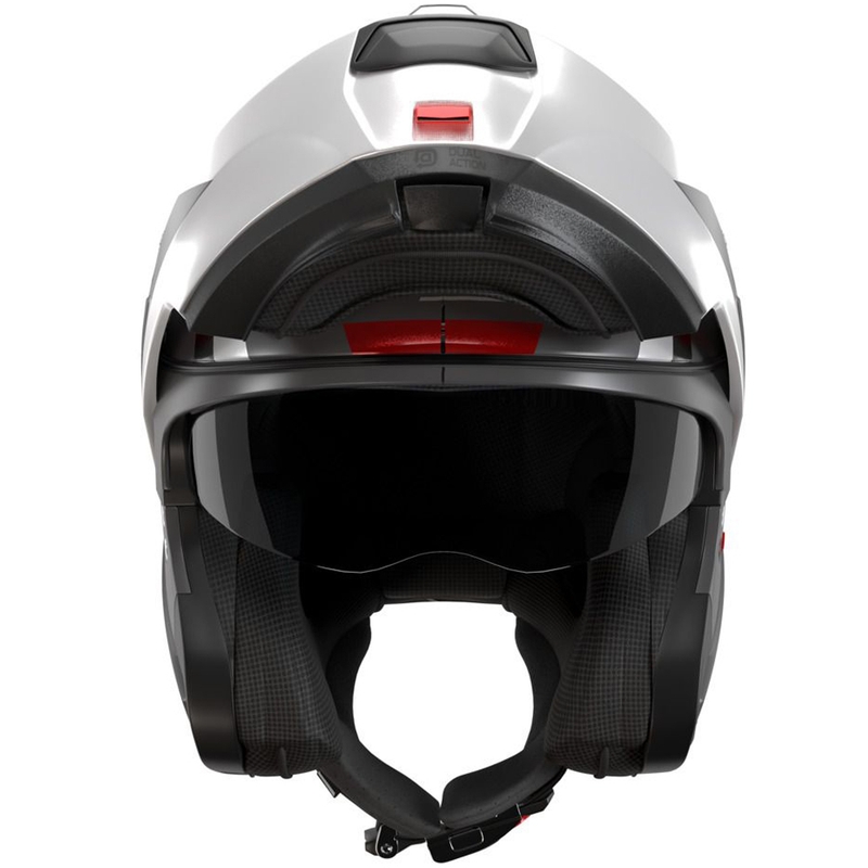 Casque de moto modulable Nolan N100-6 Cinetico N-COM 361 gris mat-blanc-rouge