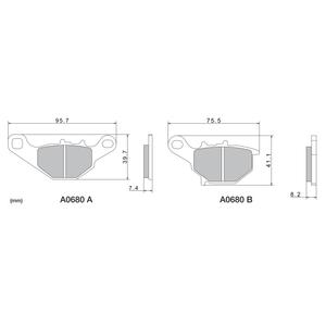 Plaquettes de frein NISSIN composé semi-métallique M501-410 2 pièces.