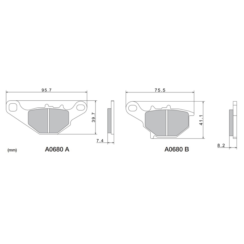 Plaquettes de frein NISSIN composé semi-métallique M501-410 2 pièces.