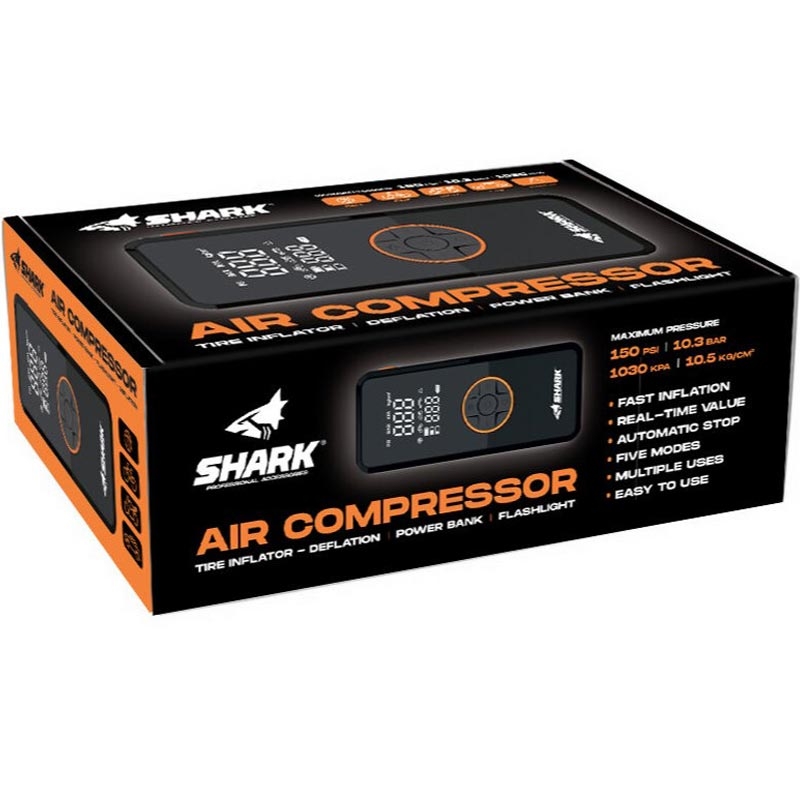 Compresseur de batterie avec batterie externe SHARK BP-150 noir