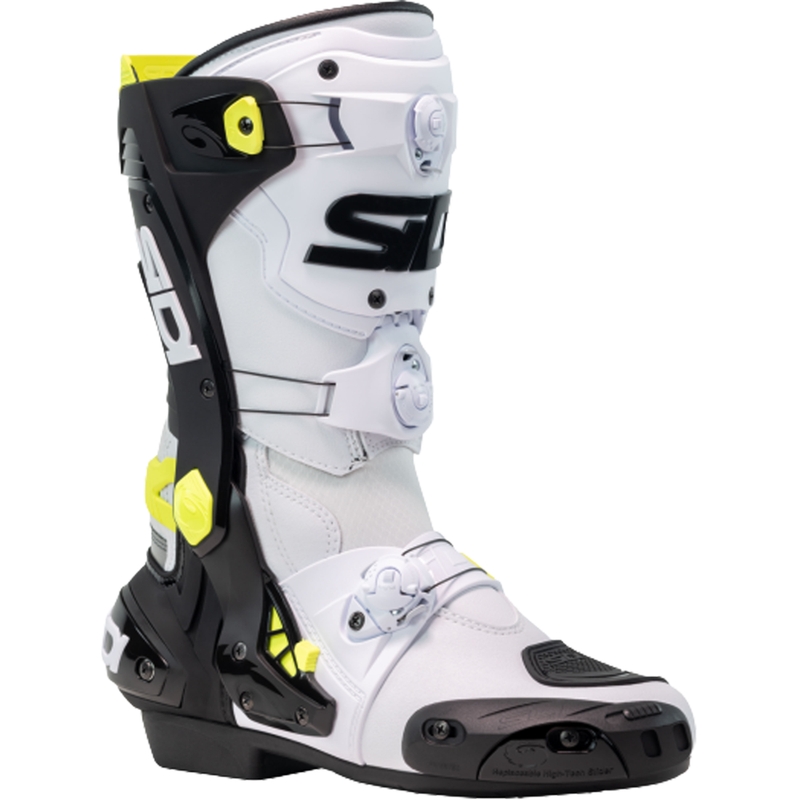 Bottes moto SiDi Rex blanc-noir-jaune