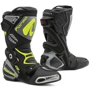 Bottes de moto Forma Ice Pro noir-gris-jaune fluo