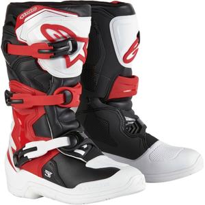 Alpinestars Tech 3S Youth White-Black-Red Kids Motorcycle Boots
