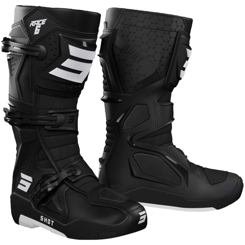 Bottes de motocross Shot Race 6 noires