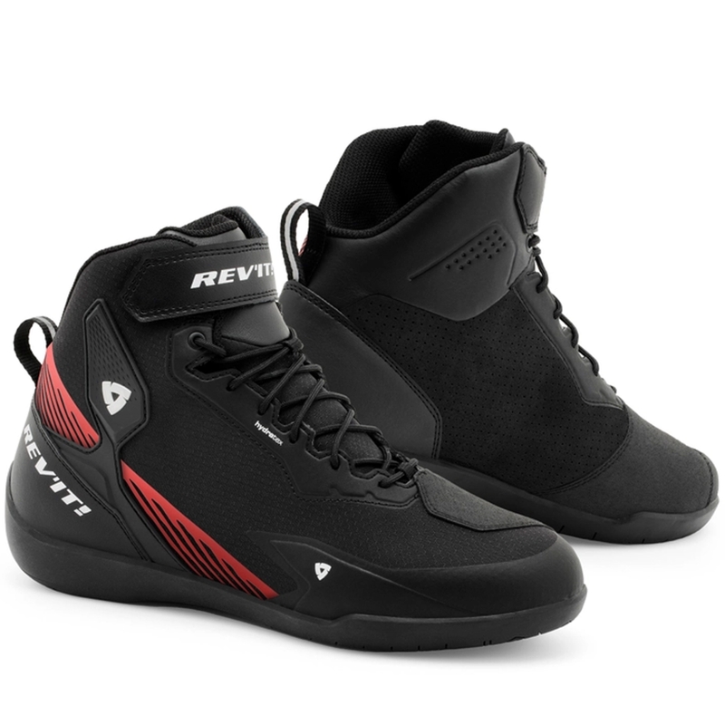 Bottes de moto Revit G-Force 2 H2O noir-rouge fluo