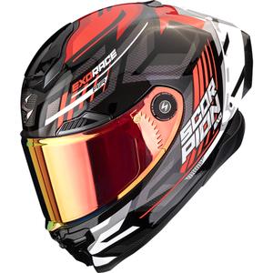 Casque intégral de moto Scorpion EXO-RACE Air Kobra FIM2 noir et rouge