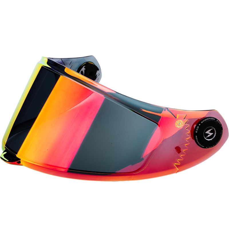 Visière Scorpion KDS-F-04 pour casques EXO-RACE Air, miroir rouge