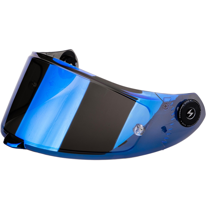 Visière Scorpion KDS-F-04 pour casques EXO-RACE Air, miroir bleu