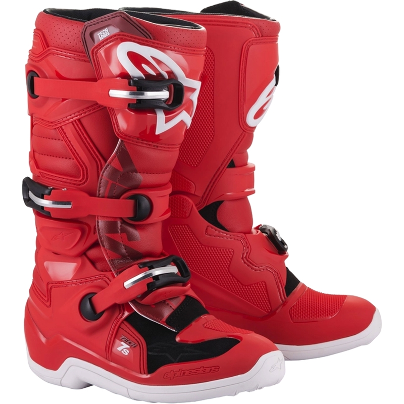 Bottes de moto pour enfants Alpinestars Tech 7 S rouges