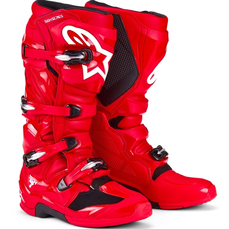 Bottes de moto Alpinestars Tech 7 rouges