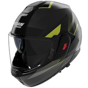 Casque de moto modulable Nolan N120-1 Ciclone gris-noir-vert mat