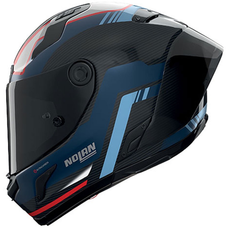Casque intégral de moto Nolan X-804 RS Piega 366 noir brillant-bleu-blanc-rouge